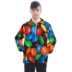 Colorful Candy Background, Close-up Men s Half Zip Pullover by kyorashop23