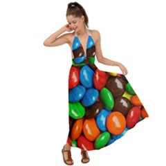 Colorful Candy Background, Close-up Backless Maxi Beach Dress by kyorashop23