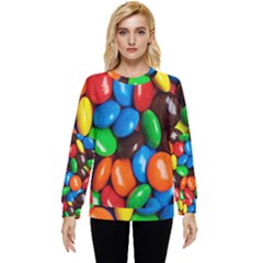 Colorful Candy Background, Close-up Hidden Pocket Sweatshirt