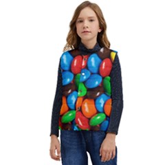 Colorful Candy Background, Close-up Kid s Button Up Puffer Vest	