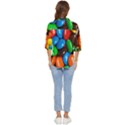 Colorful Candy Background, Close-up Women s Quarter Sleeve Pocket Shirt View4