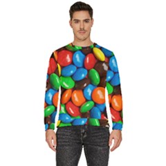 Colorful Candy Background, Close-up Men s Fleece Sweatshirt