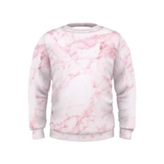 Pink Marble, Gold, Marble, Pattern, Pink, Rose Kids  Sweatshirt