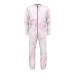 Pink Marble, Gold, Marble, Pattern, Pink, Rose Onepiece Jumpsuit (kids)