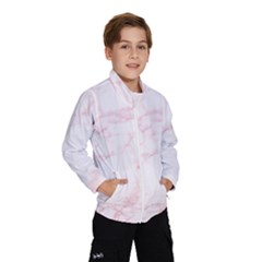 Pink Marble, Gold, Marble, Pattern, Pink, Rose Kids  Windbreaker