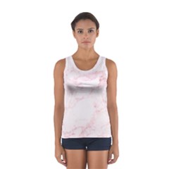 Pink Marble, Gold, Marble, Pattern, Pink, Rose Sport Tank Top  by kyorashop23