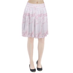 Pink Marble, Gold, Marble, Pattern, Pink, Rose Pleated Skirt by kyorashop23