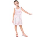 Pink Marble, Gold, Marble, Pattern, Pink, Rose Kids  Sleeveless Dress View1