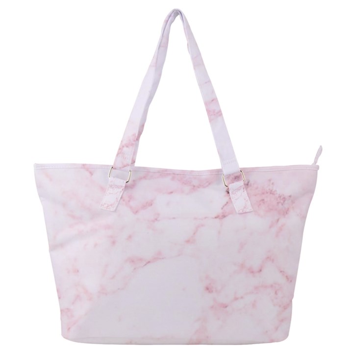 Pink Marble, Gold, Marble, Pattern, Pink, Rose Full Print Shoulder Bag