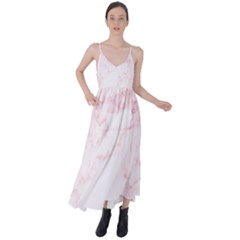 Pink Marble, Gold, Marble, Pattern, Pink, Rose Tie Back Maxi Dress