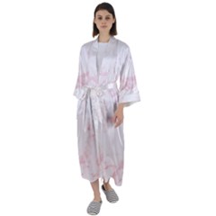 Pink Marble, Gold, Marble, Pattern, Pink, Rose Maxi Satin Kimono by kyorashop23