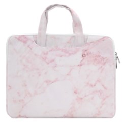 Pink Marble, Gold, Marble, Pattern, Pink, Rose Macbook Pro 15  Double Pocket Laptop Bag 