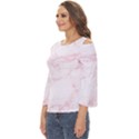 Pink Marble, Gold, Marble, Pattern, Pink, Rose Cut Out Wide Sleeve Top View2