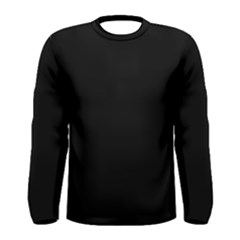 Plain Black Black Men s Long Sleeve T-shirt