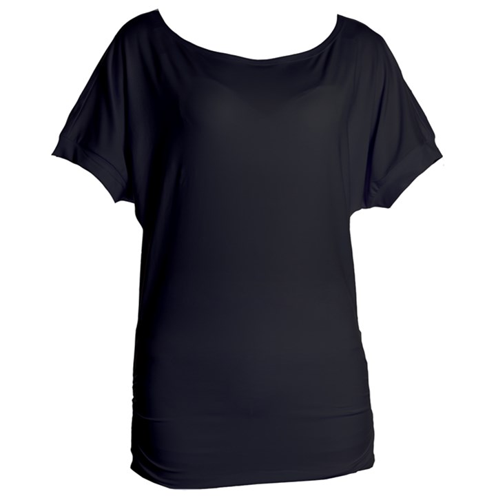 Plain Black Black Women s Oversized T-Shirt