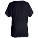 Plain Black Black Women s Oversized T-Shirt View2