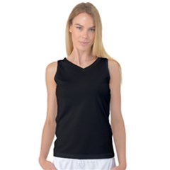 Plain Black Black Women s Basketball Tank Top by kyorashop23