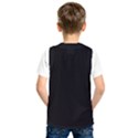 Plain Black Black Kids  Basketball Tank Top View2