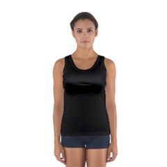 Plain Black Black Sport Tank Top  by kyorashop23