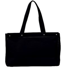 Plain Black Black Canvas Work Bag by kyorashop23