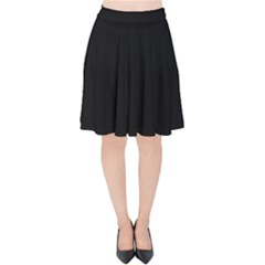 Plain Black Black Velvet High Waist Skirt by kyorashop23