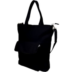 Plain Black Black Shoulder Tote Bag by kyorashop23