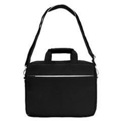 Plain Black Black Macbook Pro 15  Shoulder Laptop Bag by kyorashop23