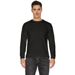 Plain Black Black Men s Fleece Sweatshirt