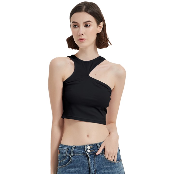 Plain Black Black Cut Out Top