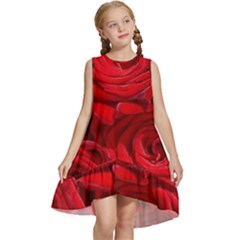 Red Roses , Flowers, Red Roses Kids  Frill Swing Dress by kyorashop23