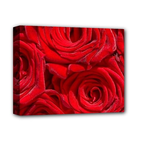 Red Roses , Flowers, Red Roses Deluxe Canvas 14  X 11  (stretched) by kyorashop23