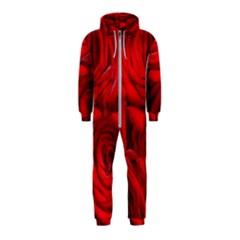 Red Roses , Flowers, Red Roses Hooded Jumpsuit (kids)