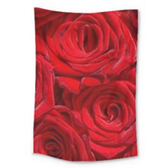 Red Roses , Flowers, Red Roses Large Tapestry