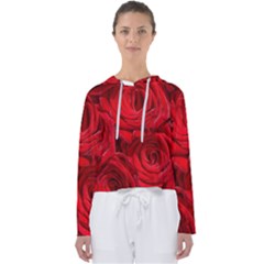 Red Roses , Flowers, Red Roses Women s Slouchy Sweat