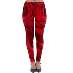 Red Roses , Flowers, Red Roses Lightweight Velour Leggings by kyorashop23