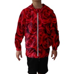 Red Roses , Red Buds, Red Roses Kids  Hooded Windbreaker