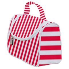 Red Stripes, Texture, Sticker, Satchel Handbag