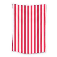 Red Stripes, Texture, Sticker, Small Tapestry