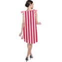 Red Stripes, Texture, Sticker, Tie Up Tunic Dress View2