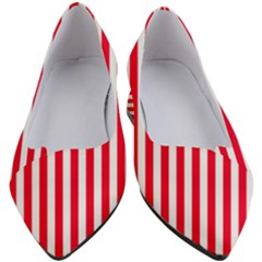 Red Stripes, Texture, Sticker, Women s Block Heels 