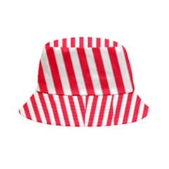 Red Stripes, Texture, Sticker, Inside Out Bucket Hat by kyorashop23