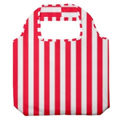 Red Stripes, Texture, Sticker, Premium Foldable Grocery Recycle Bag by kyorashop23