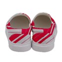 Red White Teal Stripes Women s Canvas Slip Ons View4