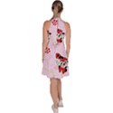 Red, Bow, Mouse, Flower, Child, Paper Sleeveless Halter Neck A-Line Dress View4