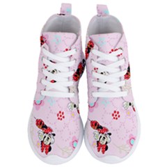 Red, Bow, Mouse, Flower, Child, Paper Women s Lightweight High Top Sneakers by kyorashop23