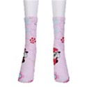 Red, Bow, Mouse, Flower, Child, Paper Crew Socks View1