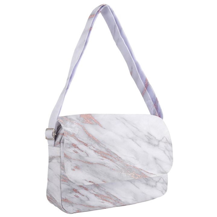 Rose Gold Marble, Rose Gold, Courier Bag