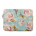 Rose Gold Roses, Girly, Glitter, Pretty, Rose Gold 13  Vertical Laptop Sleeve Case With Pocket View1