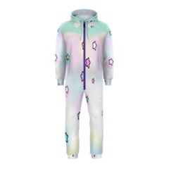 Stars, Cute, Pastel, Pattern Hooded Jumpsuit (kids)