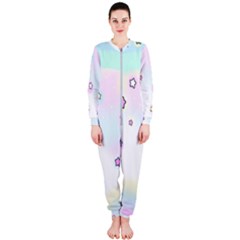 Stars, Cute, Pastel, Pattern Onepiece Jumpsuit (ladies)